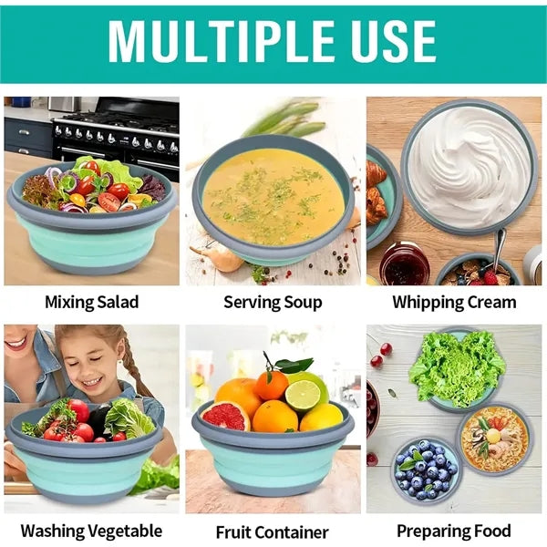 3Pcs Collapsible Camping Bowl Sets