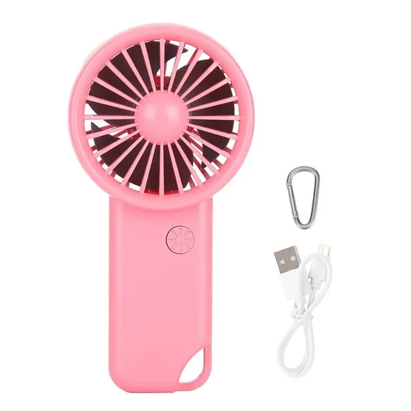 Portable Rechargeable Mini Fan with Carabiner