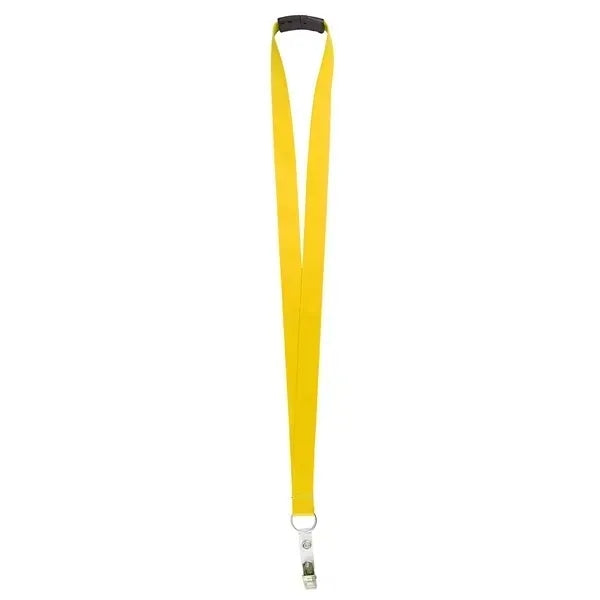 3/4" Polyester Breakaway Lanyard W/ Bulldog Clip & Ring