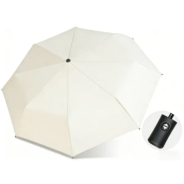 Black Vinyl Umbrella Waterproof Folding Windproof Rain Gear
