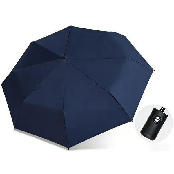 Black Vinyl Umbrella Waterproof Folding Windproof Rain Gear