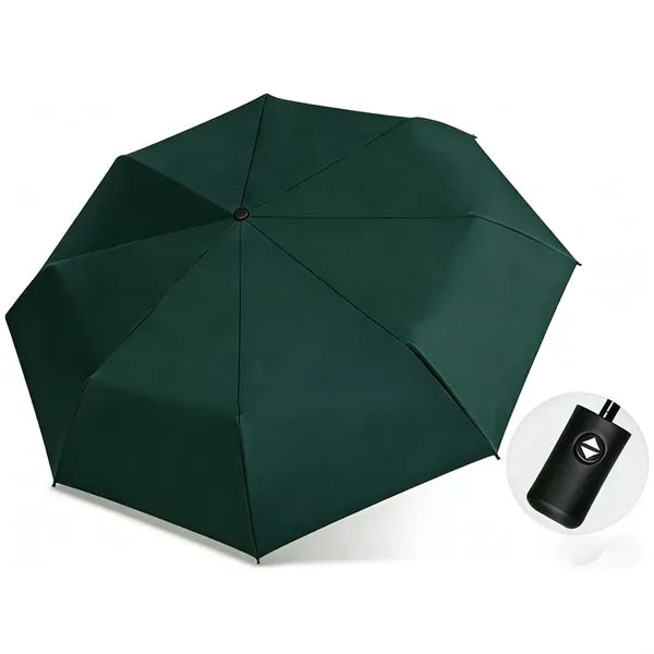 Black Vinyl Umbrella Waterproof Folding Windproof Rain Gear