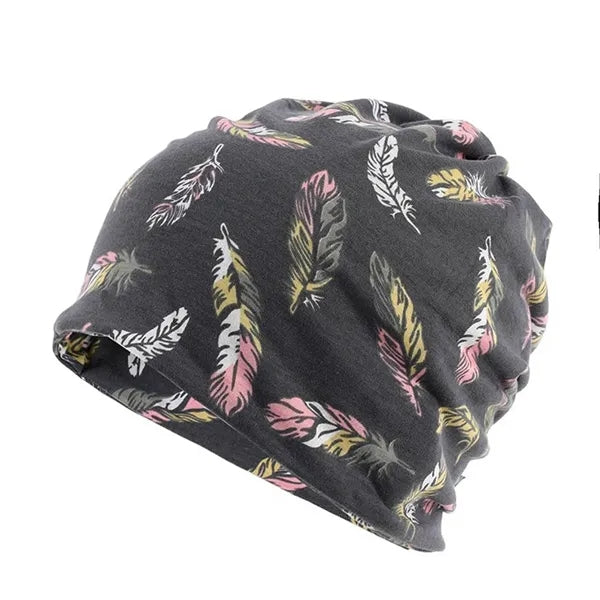 Women's Soft Stylish Acrylic Caps w/ Floral Print