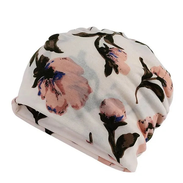 Women's Soft Stylish Acrylic Caps w/ Floral Print