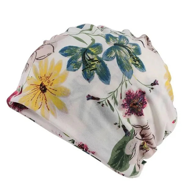 Women's Soft Stylish Acrylic Caps w/ Floral Print