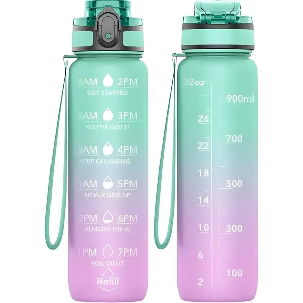 32oz BPA-Free Leakproof Water Bottle w/Gradient Color Design