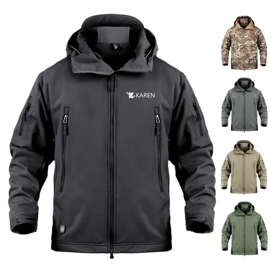 Men's Waterproof Tactical Fleece Jacket for Outdoor Use