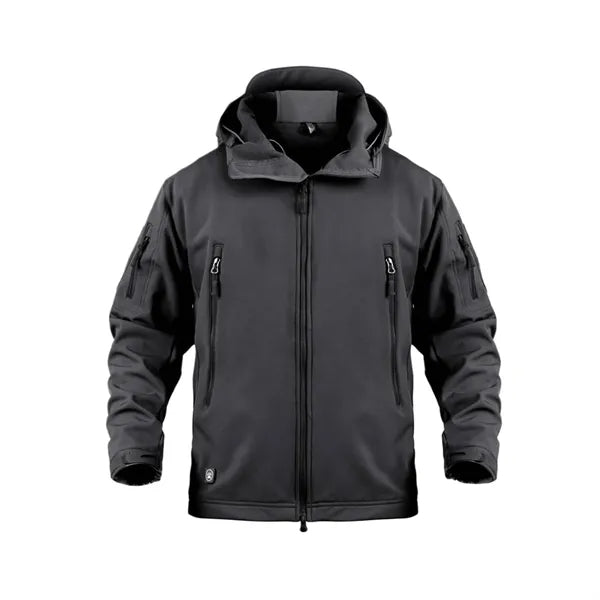 Men's Waterproof Tactical Fleece Jacket for Outdoor Use
