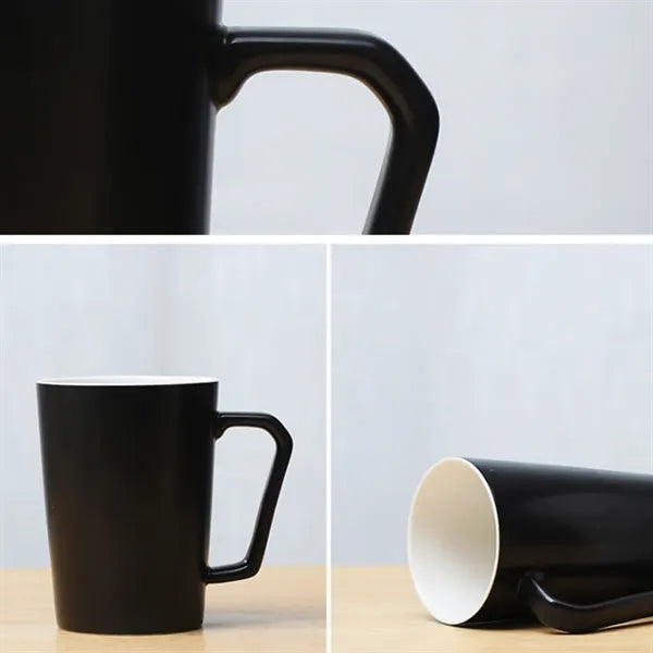 13oz. Ceramic Mug with Bamboo Lid and Spoon