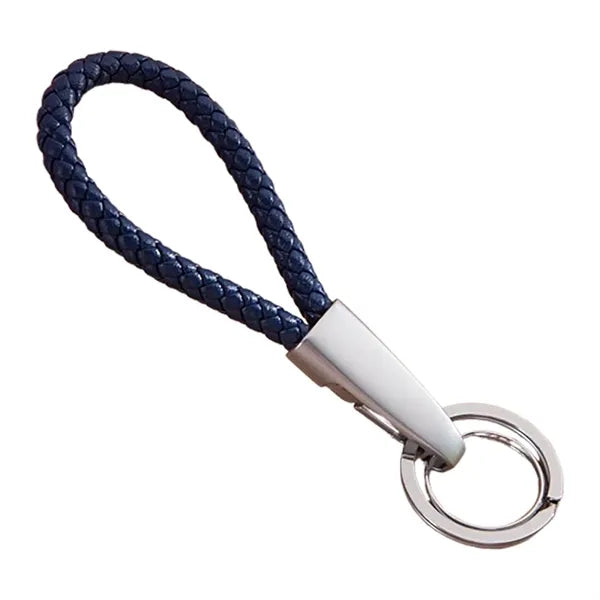 Handmade Braided Microfiber Leather Keychain