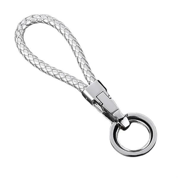 Handmade Braided Microfiber Leather Keychain