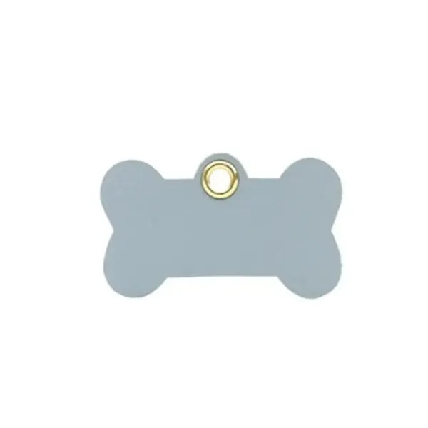 Bone Shaped Faux Leather Pet ID Tag