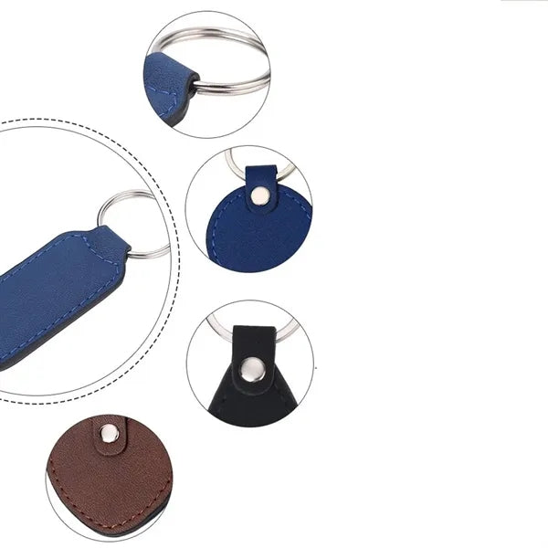 PU Leather Double Stitched Keychain