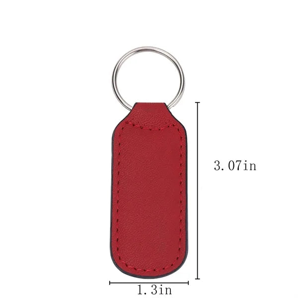 PU Leather Double Stitched Keychain