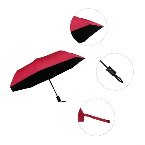 43.3" Arc Automatic Travel Folding Umbrella W/ UV Protection