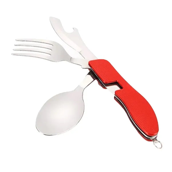 4-in-1 Camping Stainless Steel Foldable Utensil