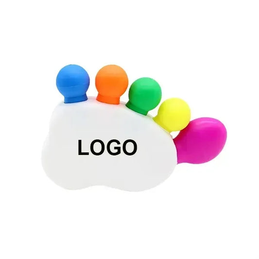 5-In-1 Foot-shaped Highlighter Marker Pens