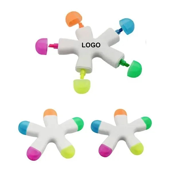 5-in-1 Highlighter Pen with Five Colors