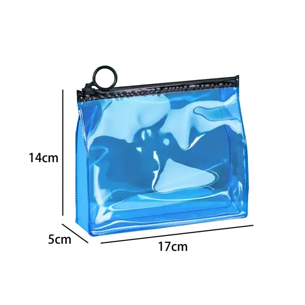 Translucent Vinyl Slider Pouch With Wrist Strap