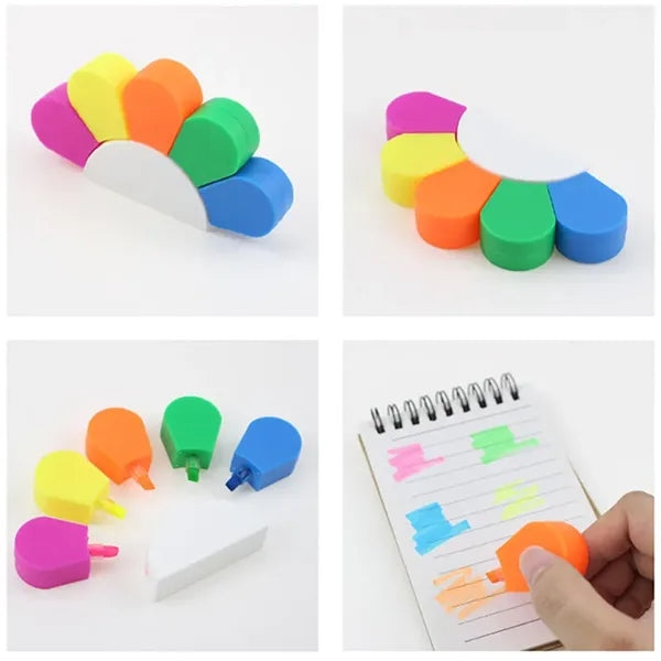 5-in-1 Highlighter Pen with Five Colors