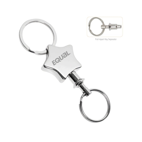 Engraved Star Pull Apart Key Holder