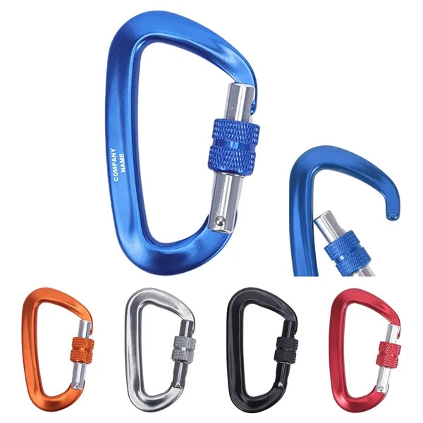 Aluminum Alloy Secure Locking Carabiner Clip with Screw Lock
