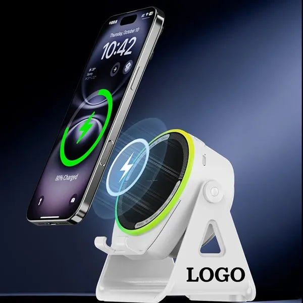 3 in 1 Wireless charging speaker phone holder