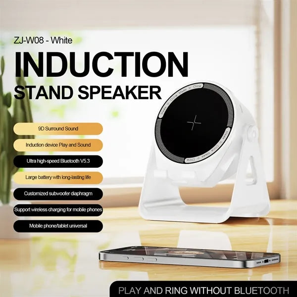 3 in 1 Wireless charging speaker phone holder