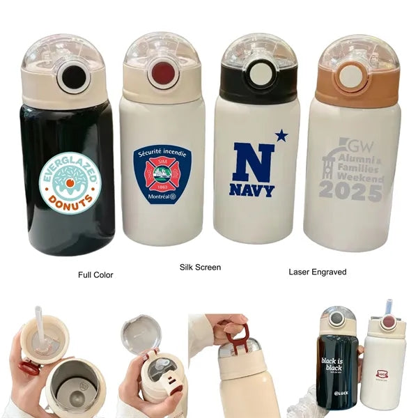 12/15 oz Stainless Steel Vacuum Insulated Straw Bottle