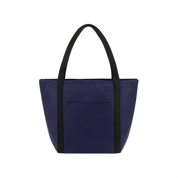 Non Woven Zipper Cooler Tote with Front Pocket