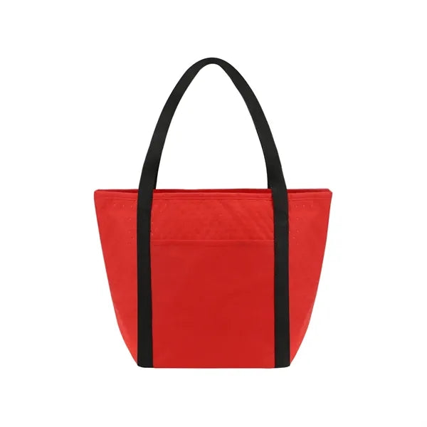 Non Woven Zipper Cooler Tote with Front Pocket