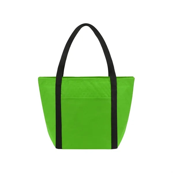 Non Woven Zipper Cooler Tote with Front Pocket