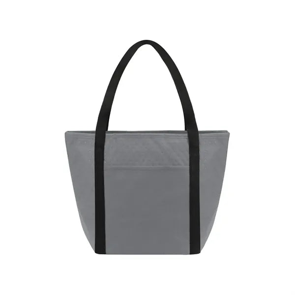 Non Woven Zipper Cooler Tote with Front Pocket