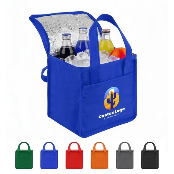 Portable Insulated Non-Woven Cooler Tote for On-the-Go Use