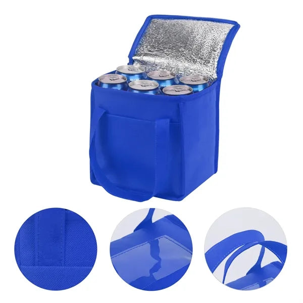 Portable Insulated Non-Woven Cooler Tote for On-the-Go Use