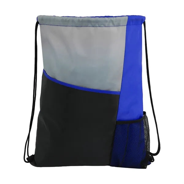 Drawstring Sports Backpack with Slant Pocket