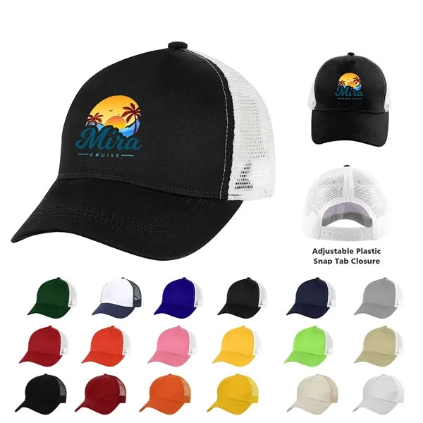 5 Panel Structured Trucker Cap