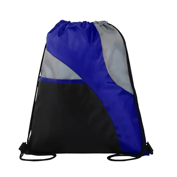 Tri-Color Drawstring Cinch Backpack