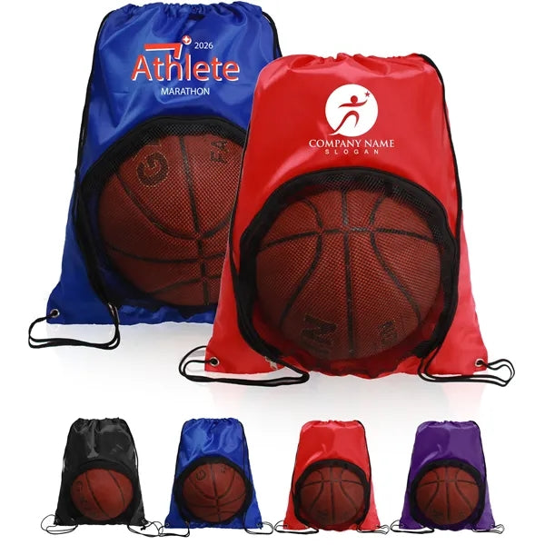 See-Through Sports Ball Drawstring Backpack