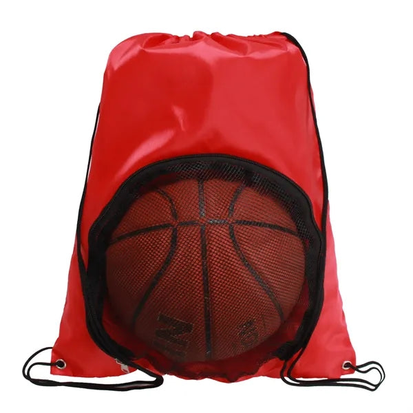 See-Through Sports Ball Drawstring Backpack