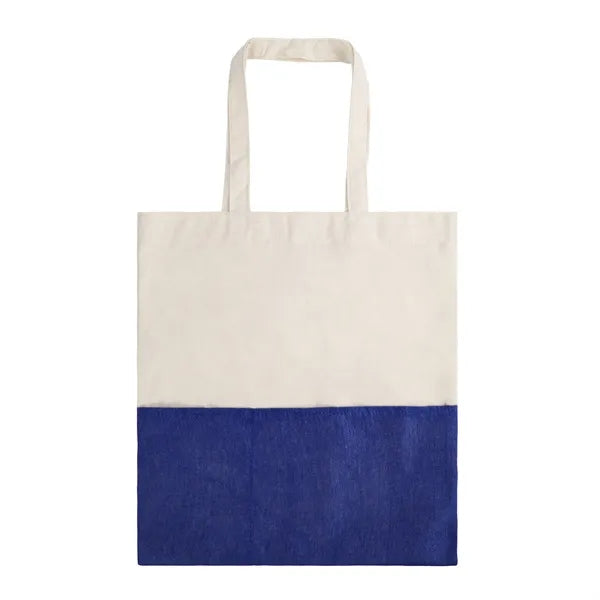 Cotton/ Burlap Tote with Pocket