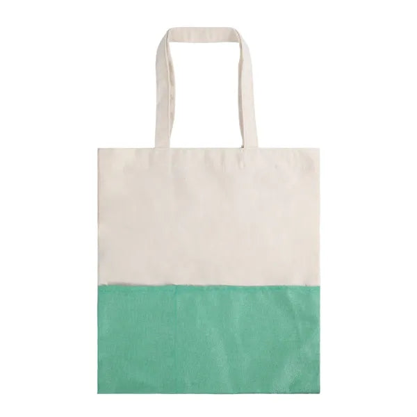 Cotton/ Burlap Tote with Pocket