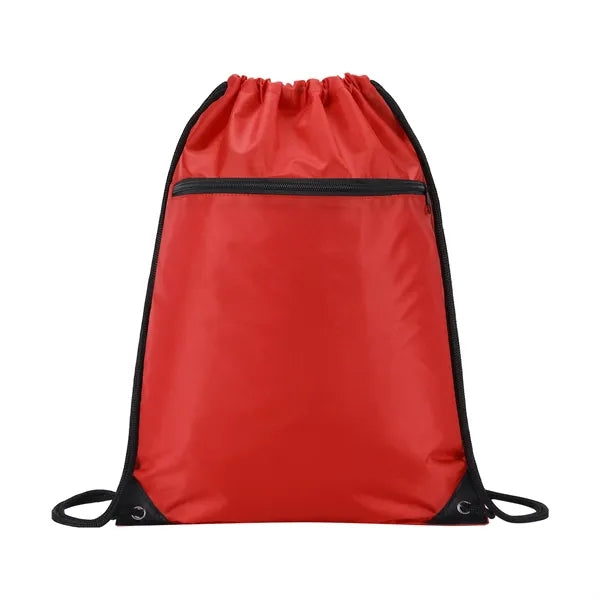 420D RPET Zipper Drawstring Backpack