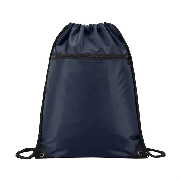 420D RPET Zipper Drawstring Backpack