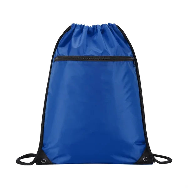 420D RPET Zipper Drawstring Backpack