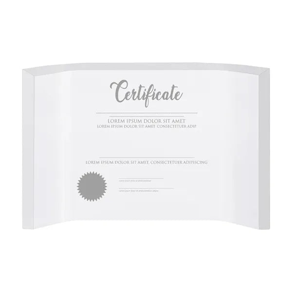 Freestanding Curved Acrylic Display Award - Personalized
