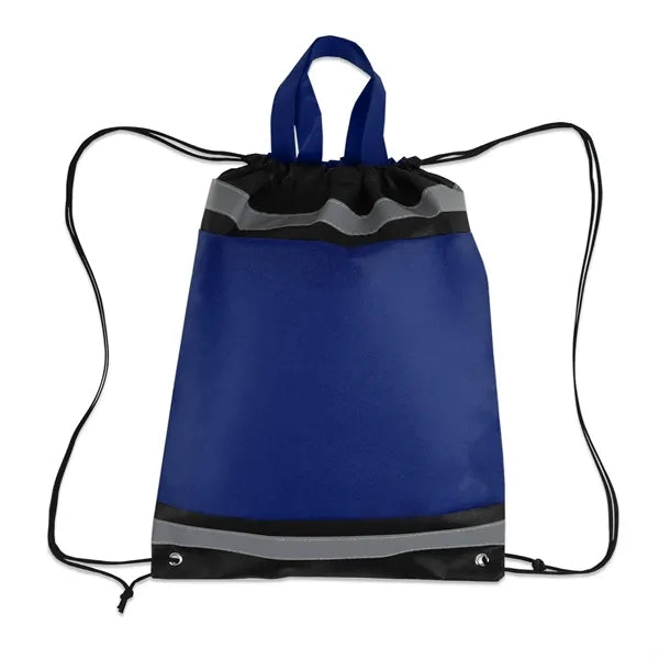 Reflective Non-Woven Drawstring Cinch Bag