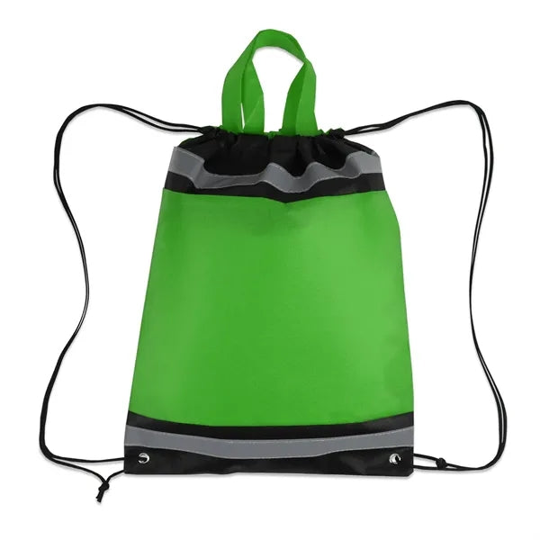 Reflective Non-Woven Drawstring Cinch Bag