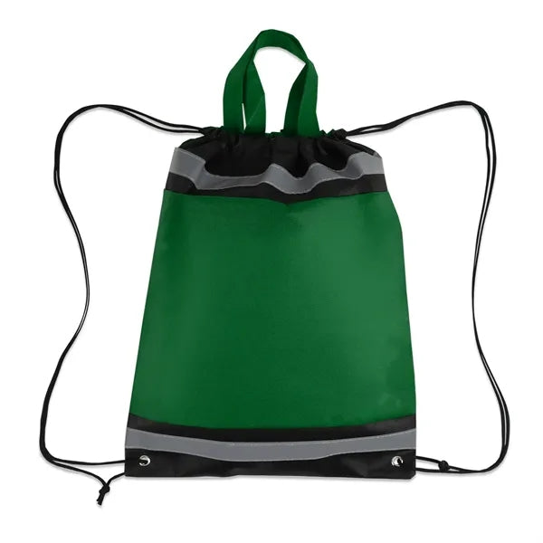 Reflective Non-Woven Drawstring Cinch Bag