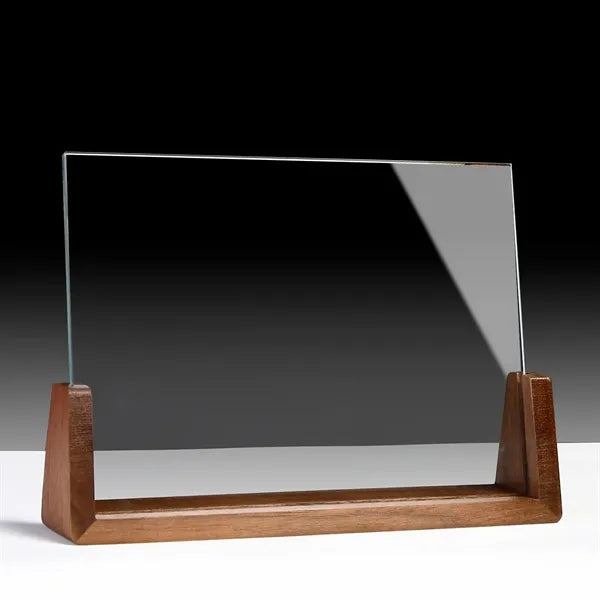 Mirror Recognition Plaque on Wood Base